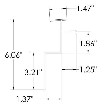 Picture of TOP RAIL MOR GVSD & GVSR NEW 06/08 STYLE 28 FT