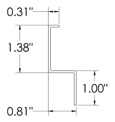 Picture of 16GA GALV - 13/16" X 107" Z-POST (NON-PUNCHED) MORGAN UTIL & SUPREME "SVF" DURAPLATE BODY