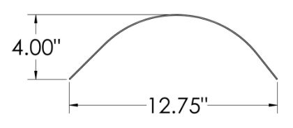Picture of FRONT CORNER RADIUS MILL FINISH ALUM. VINYL COVERED 15.28 X 96 IN USED ON MORGAN