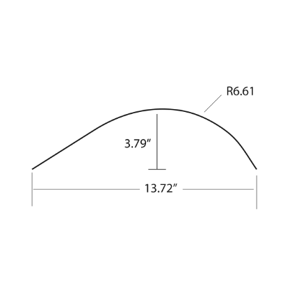 Picture of MORGAN - 13547 - 20GA SS X 15.28" X 96" CORNER RADIUS (PUNCHED)