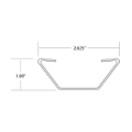 Picture of MORGAN - 0190340 - 18GA GALV - 1" X 98" ANTI-SNAG ROOF BOW (1 HOLE)