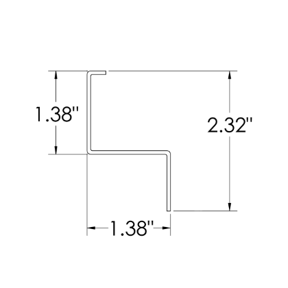 Picture of MORGAN - A0000119 - 16GA GALV - 1-3/8" X 107" Z-POST (PUNCHED 2" OC)