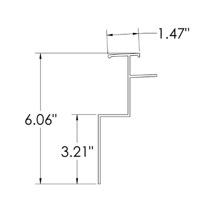 Picture of TOP RAIL MOR GVSD & GVSR NEW 06/08 STYLE  36 FT