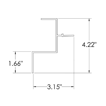 Picture of NEW TOP RAIL SUPREME FRP BODY INSIDE WIRE GROOVE ONE PIECE RAIL 18 FT