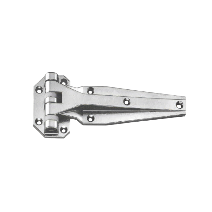 Picture of CHROME HINGE USED ON REEFER BODIES, STAINLESS STEEL PIN, NYLON BUSHINGS, PIN MAY