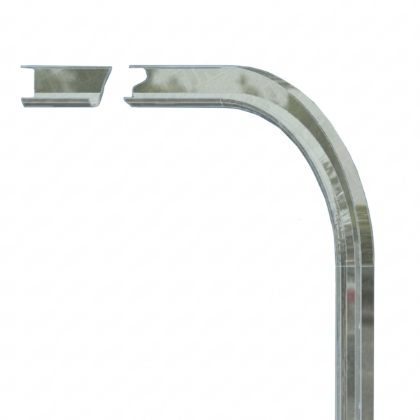Picture of WHITING 2" X 130" HORIZONTAL DOOR TRACK W/ 6" RADIUS (RIGHT HAND/CURBSIDE) (11-6)