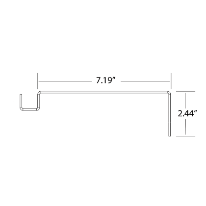 Picture of 12GA S/S - 7-3/16" X 101-1/2" REAR RAIN GUTTER (OLD FP # SU15S/102)