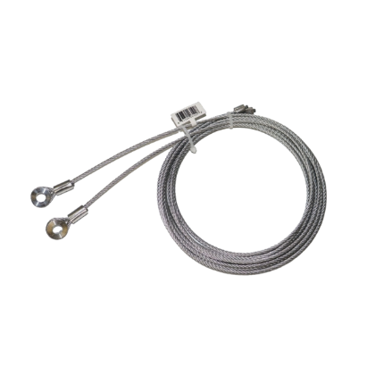 Picture of 115" GALVANIZED DOOR CABLE PER PAIR 5/16" EYE BEVELED SPOOL
