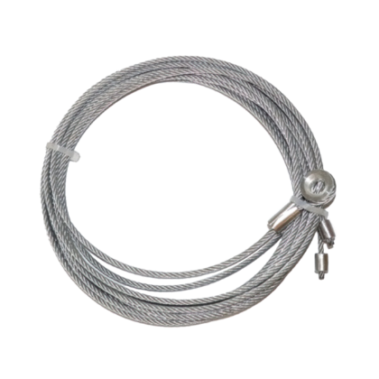 Picture of 125" GALVANIZED DOOR CABLE PER PAIR 5/16" EYE BEVELED SPOOL