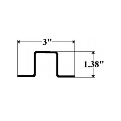 Picture of STEEL HAT POST MORGAN PREMIUM BODY 1-3/8" X 107" PUNCHED ON 2" CENTERS