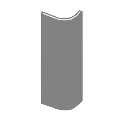 Picture of CORNER RADIUS PANEL #304 STAINLESS STEEL 20 GA. 11-3/4 X 96 , PVC COATED, SUPREM