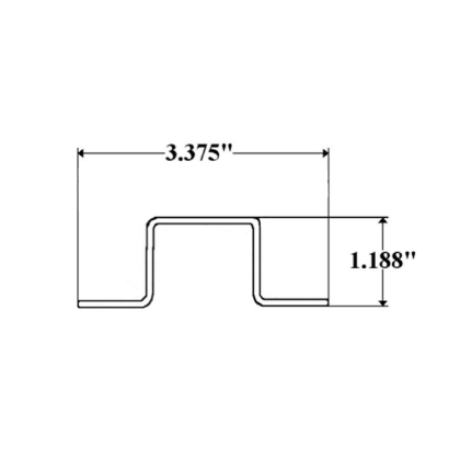 Picture of STEEL HAT POST 1-3/16" X 102". GRUMMAN FRONT CONNECTOR ALUM BODY, SUPREME ROOF B