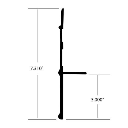 Picture of ALUMINUM BOTTOM RAIL MORGAN GVSD PER FT