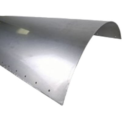 Picture of ROOF RADIUS PANEL MILL FINISH, PVC COATED, .063 X 23 1/8 X 98 1/2, MITRED CORNER