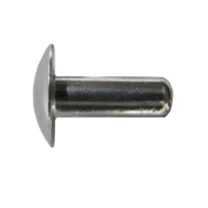 Picture of 2117-T4 (HARD) SOLID ALUMINUM RIVET  1/4 X 5/8 BRAZIER HEAD