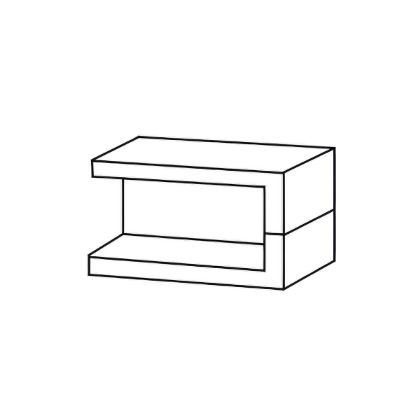 Picture of 3" X 2.58 LB X 101-5/8" I-BEAM W/ 10GA - 2" X 2-7/8" END CLIPS - 60 KSI (PRIMED BLACK)