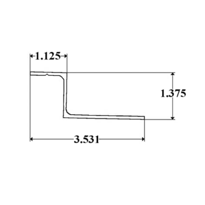 Picture of FRONT (4)  AND REAR (2)  VERTICAL CONNECTOR POST 1-3/8" X 108" ALUMINUM. ALSO US